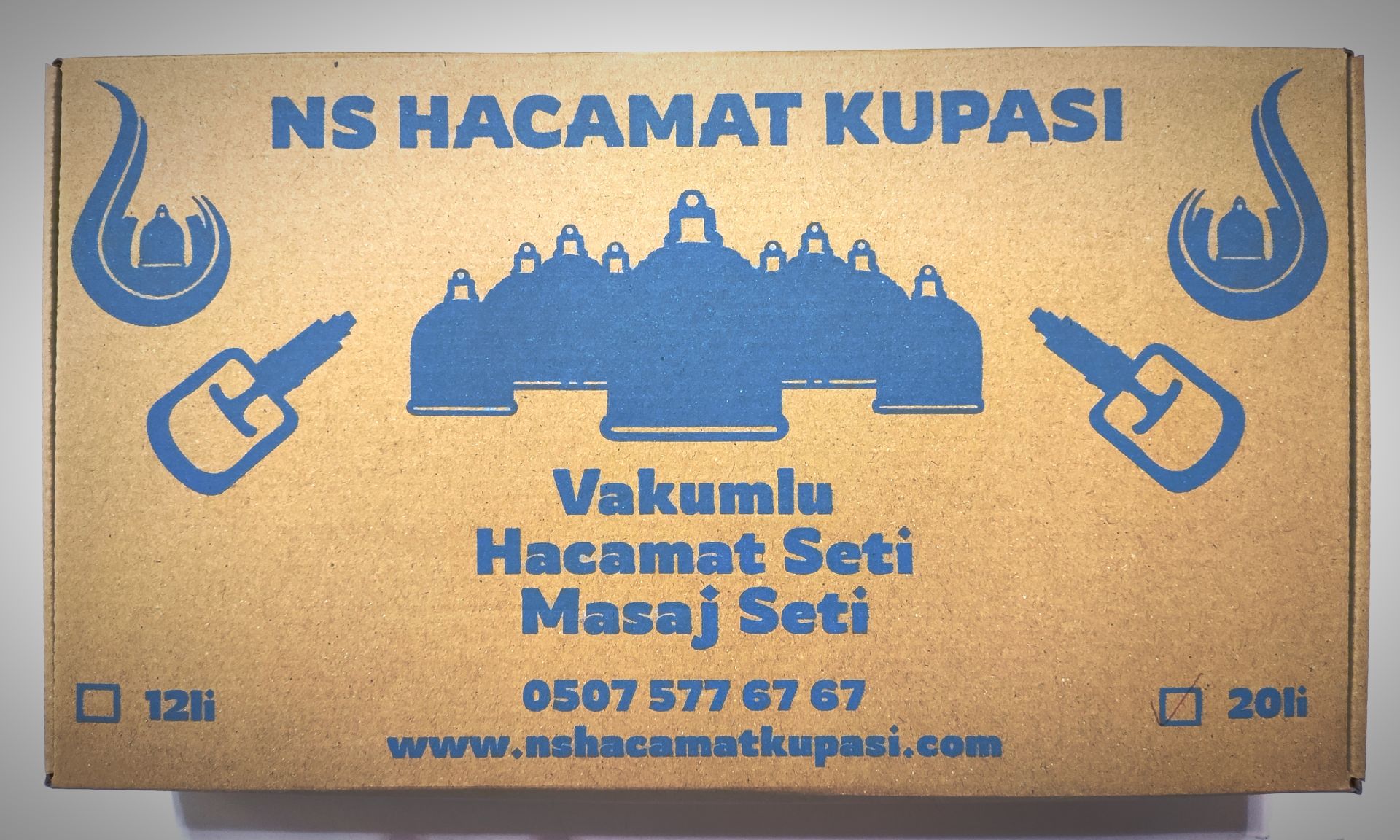 Vakumlu Hacamat Kupa Çekme Masaj Seti 12'li Pompa Dahil